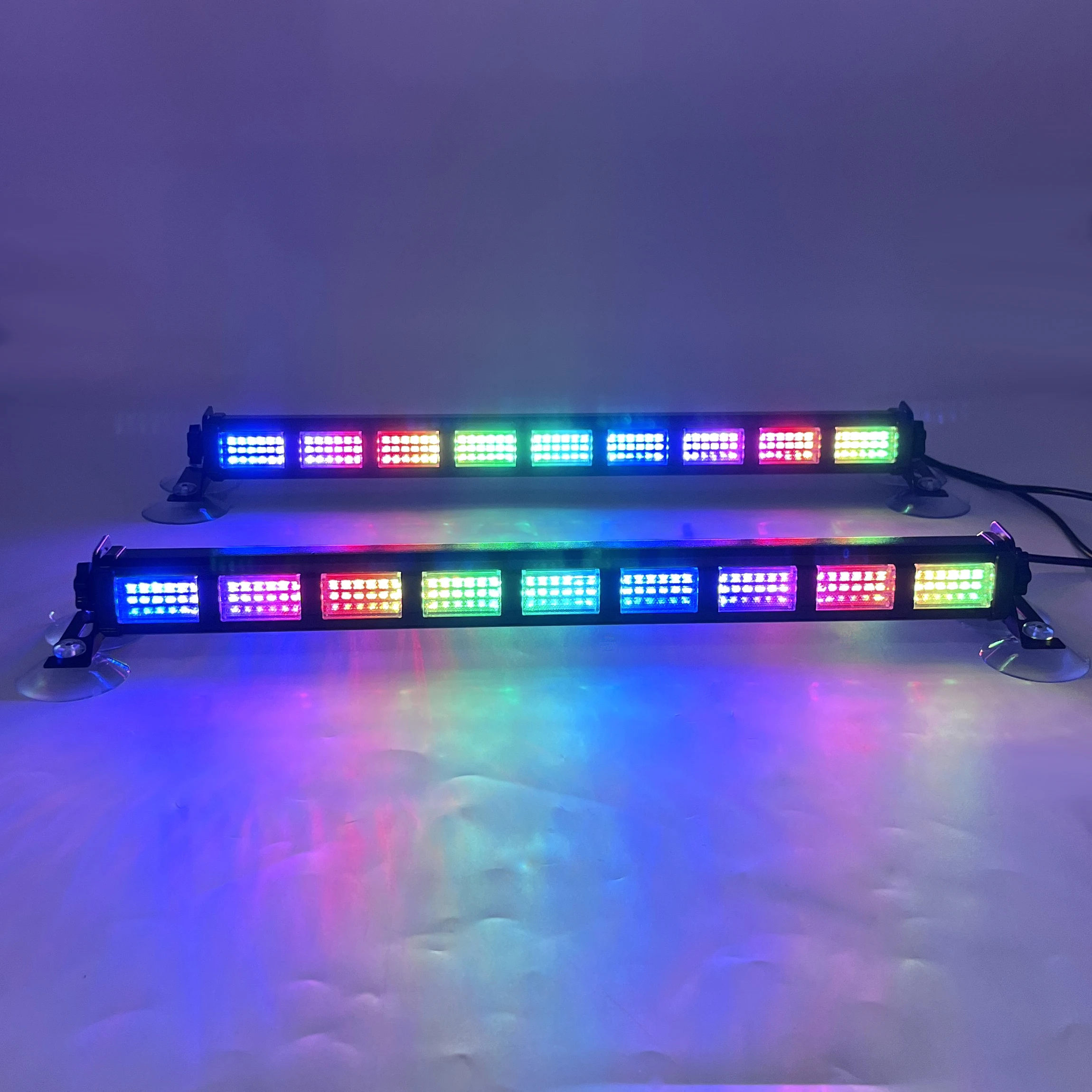 2in1 Car Emergency Light Colorful ambiance lights car colored lights decorative lights  Windshield LED Car Strobe Light 12-24V