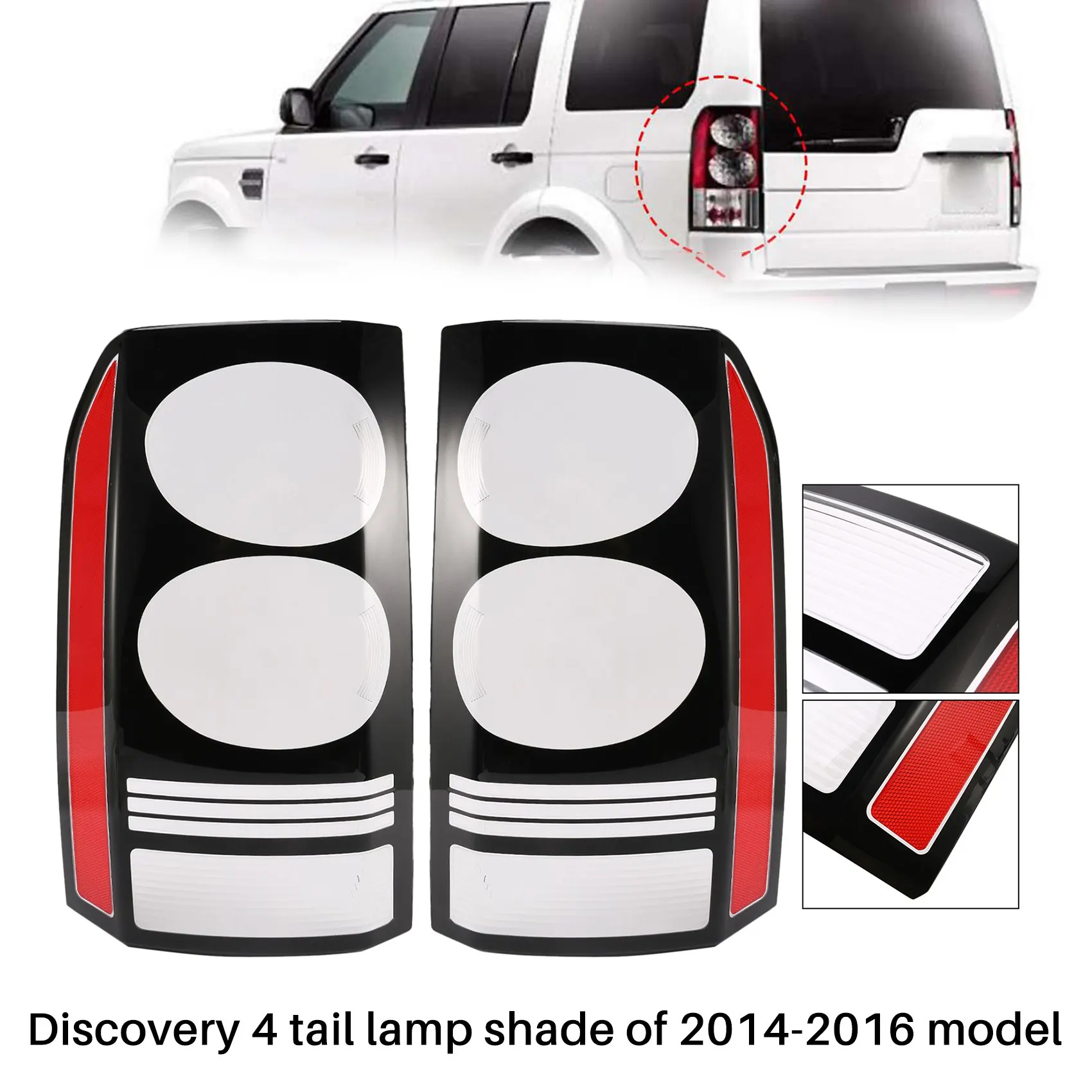 Car Rear Right Lamp Tail Lamp Cover Rear Lamp Shell Lampshade for Land Rover Discovery 4 2014-2016