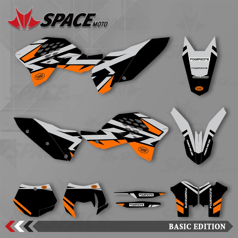 

SPACE MOTO графический фон наклейки наклейки мотоцикл для KTM 07-10SXF 08-11EXC