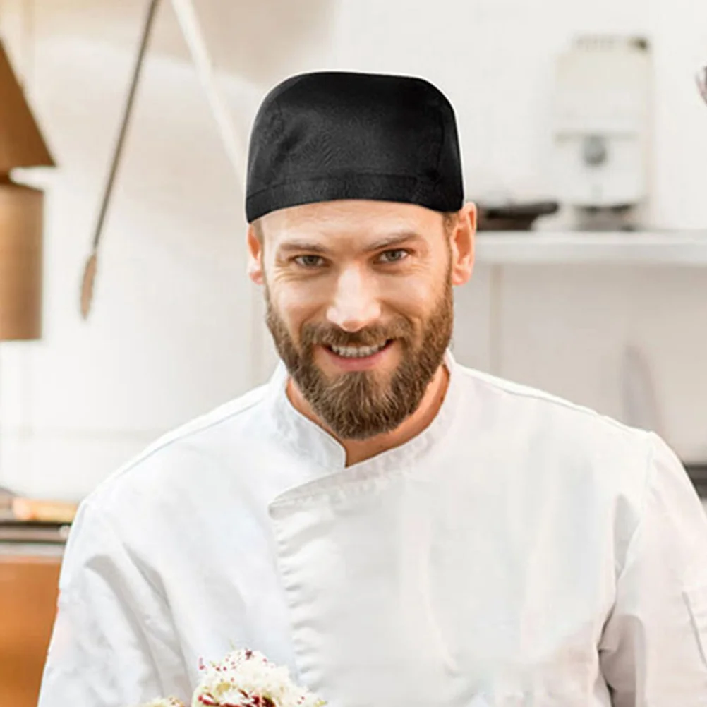 Gorro de chef chapéu crânio bonés para homens uniforme de restaurante portátil e feminino crianças chapéus