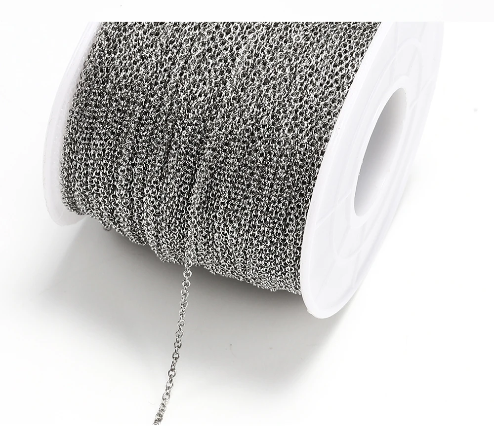 2 Meter 1,2/1,5/2,0/2,5 mm goldfarbene O-förmige dünne Kette aus Edelstahl für Armbänder, Halsketten, DIY-Schmuckherstellungszubehör – Detail 7