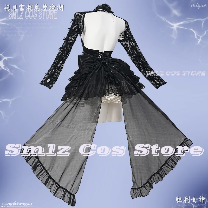 Liberalio Cosplay Game Goddess NIKKE Costume Woman Jellyfish Black Sexy Lace Top Skirt Outfit Set Halloween Party Play view 5