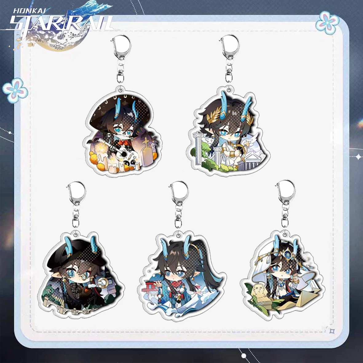 Honkai Star Rail dan Heng Imbibitor Lunae Sleutelhanger Anime Sleutelhanger Auto Sleutelhanger Party Hanger Meisjes Jongens Cosplay Kostuum Acc