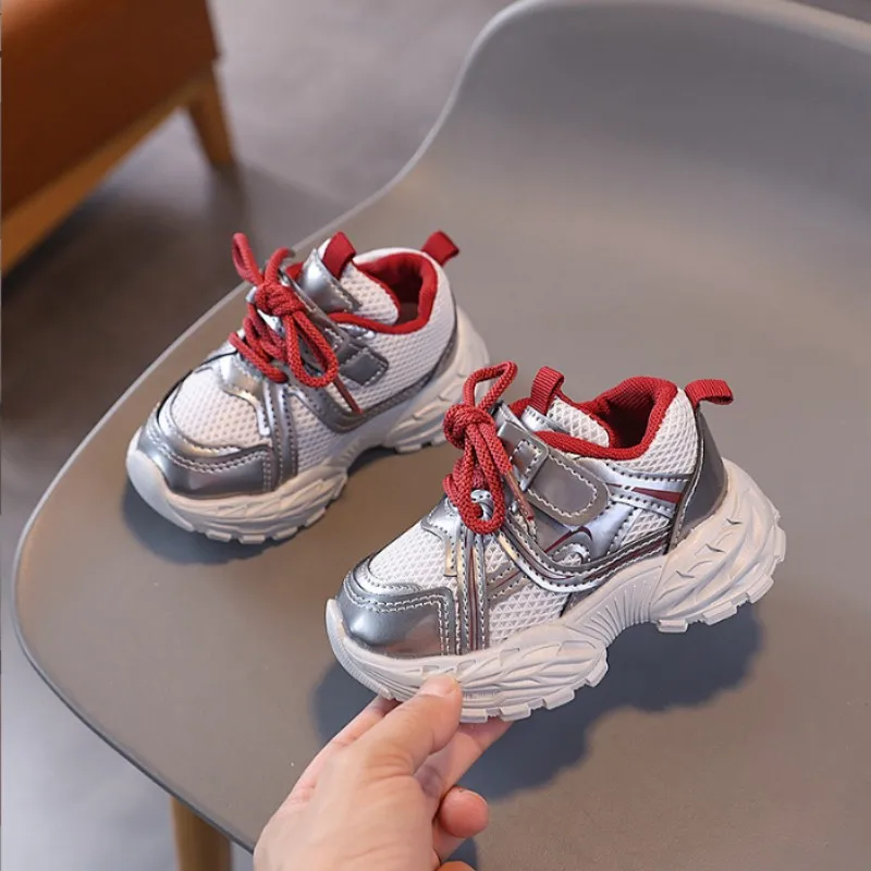 

Children's shoes autumn brand boys' breathable casual sports girls' thick sole height increasing versatile mesh running shoes
