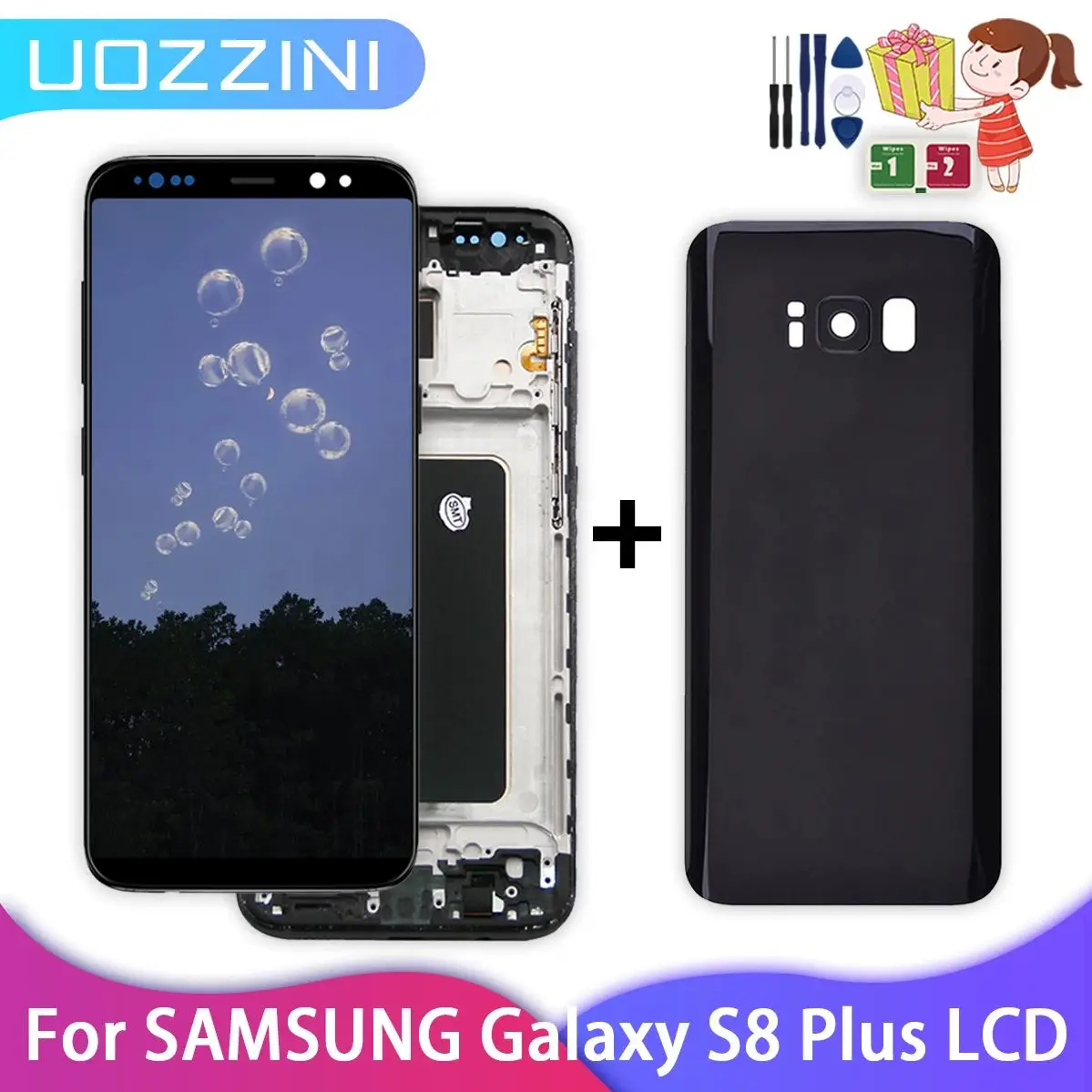 TFT LCD For Samsung Galaxy S8 plus G955fd G955F G955 With Frame Display With Touch Screen Assembly  Digitize Parts 100%Tested