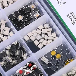 250 Pcs/1 Box Universal 10 Types Car Remote Control Tablet Actile Push Button Switch Car Keys Button Touch Microswitch with Box