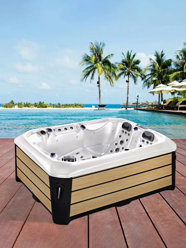 Surfing massage SPA large bathtub acrylic outdoor hot spring intelligent constant temperature swimming pool