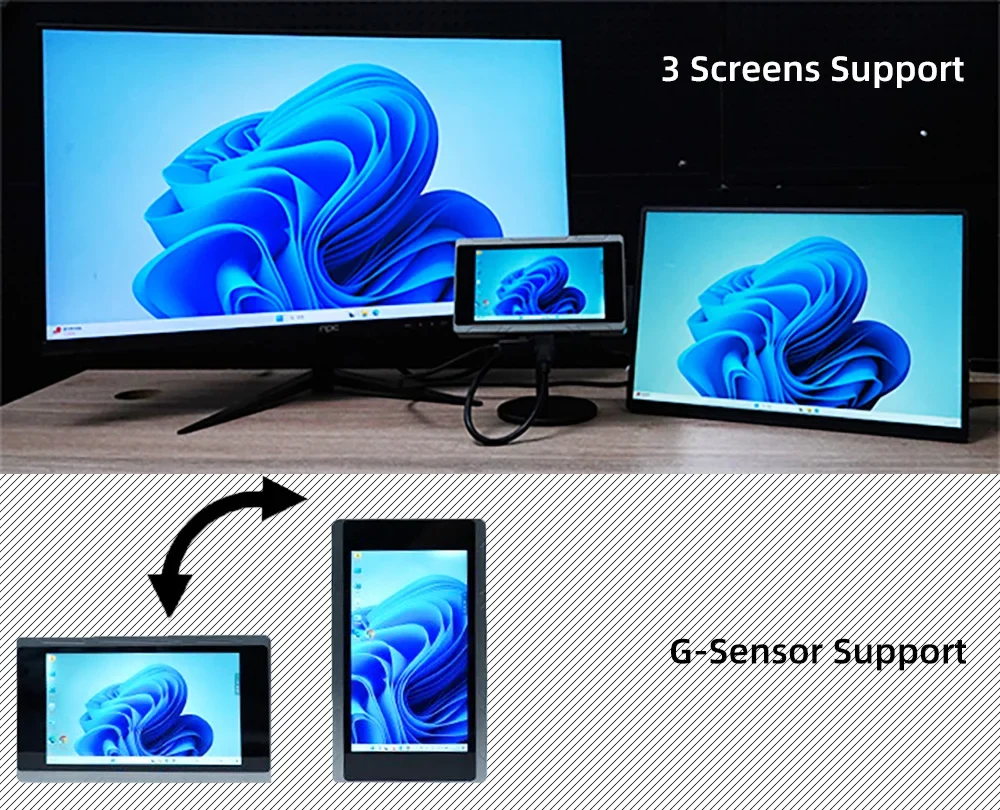 جسم معدني SZBOX JX5 Alder Lake N100 Pocket MINI PC WIFI6 BT5.2 Windows 11 DDR5 12GB 512GB كمبيوتر طاولة صغير HD Type-C شاشة مزدوجة