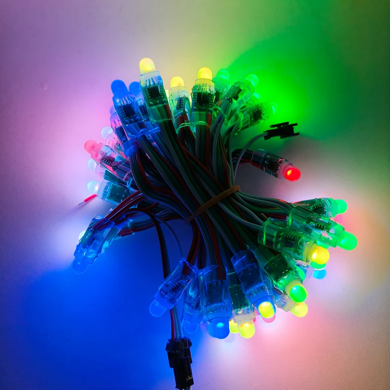 50 pz 4 m/6.5 metri DC5V WS2811 Modulo Luce Pixel LED a Colori 12mm 10 cm/15 cm fili IP65 impermeabile RGB LED Digitale corde