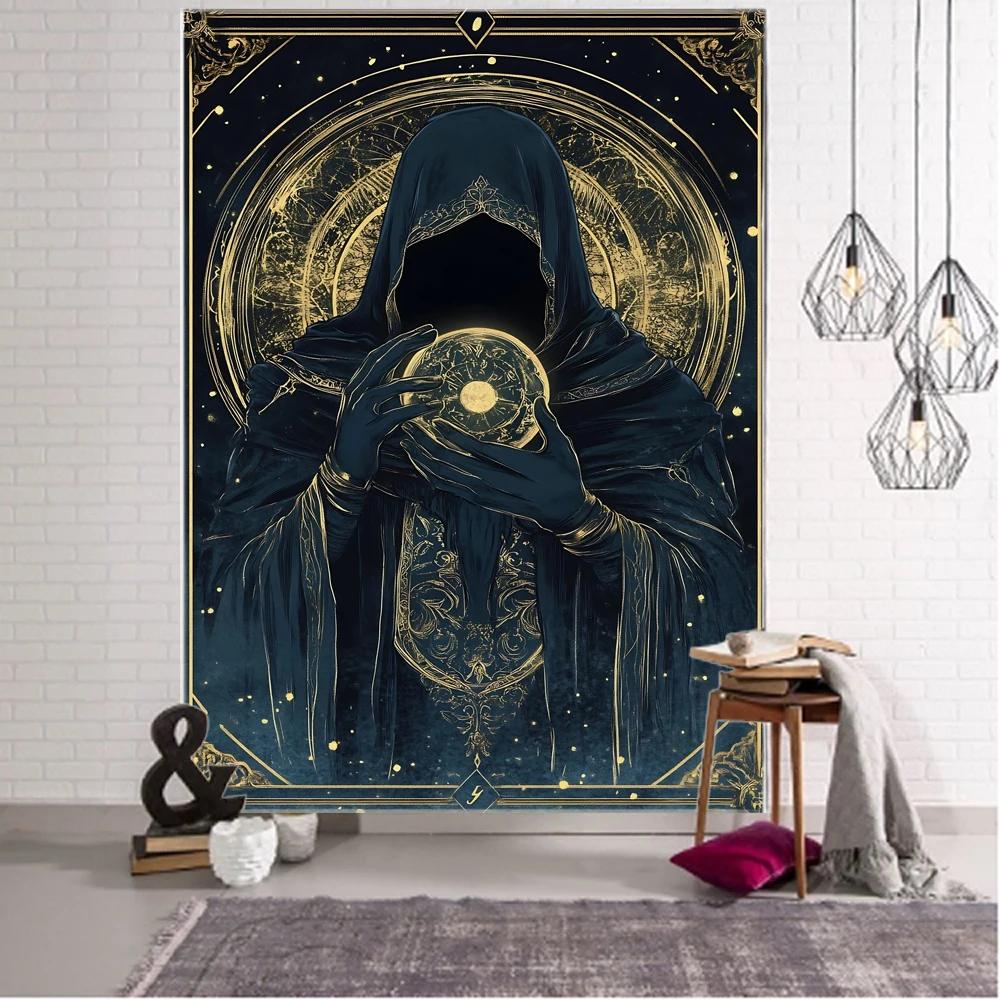Tarot Card Champa Witchcraft Background Decorative Tapestry European Ancient Champa Witchcraft Background Decorative Tapestry