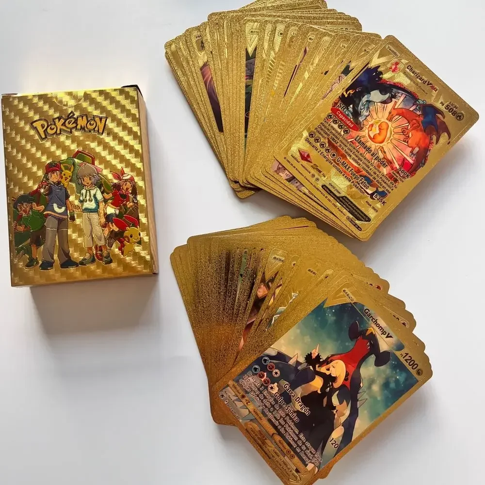 Pokemon Cards Spanish German French English Pokรฉmon Cards Pikachu Charizard Album Collectible Game Cards Album Kids Toys