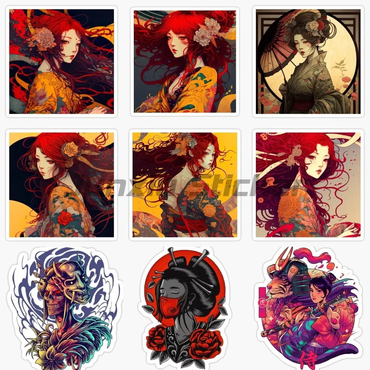 

Art Creative Geisha Sticker Refrigerator Decoration Tablet PC Automotive Interior Trunk Helmet Vinyl Car Bicycle Laptop Decals