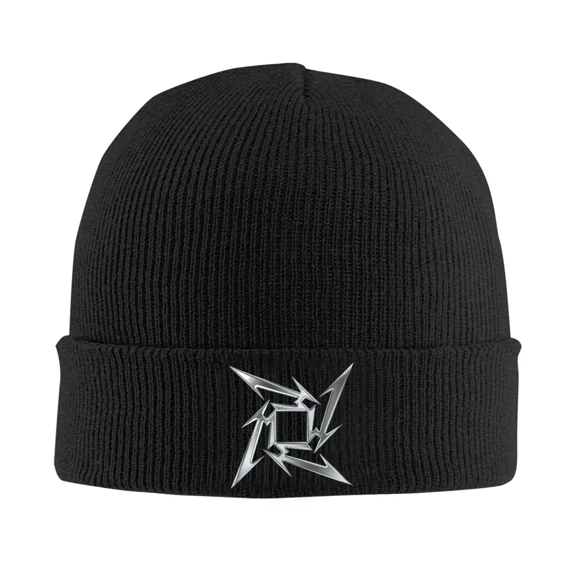 Rock Music Heavy Metal Metallicas Knitted Hat for Women Men Beanies Autumn Winter Hats Acrylic  Hip Hop Cap