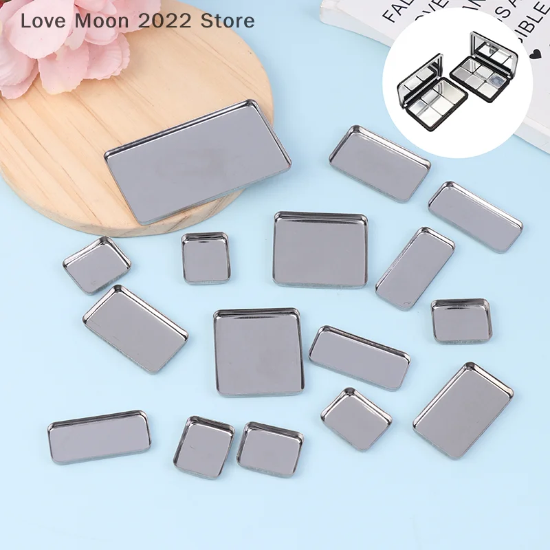 1/2/3/4/6 stücke Mini Leere Lidschatten Zinn Pfannen Make-Up Paletten Tragbare Leere Quadratische palette Aluminium Fällen Pfannen Für Pulver