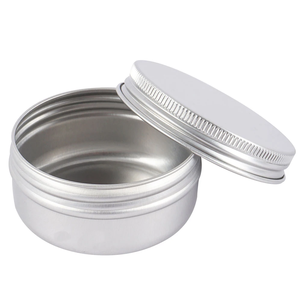 10Pcs Aluminum Jars 50ML Refillable Empty Metal Pot Mini Portable Aluminum Container Travel Sample Pot for Cosmetic Jewelry