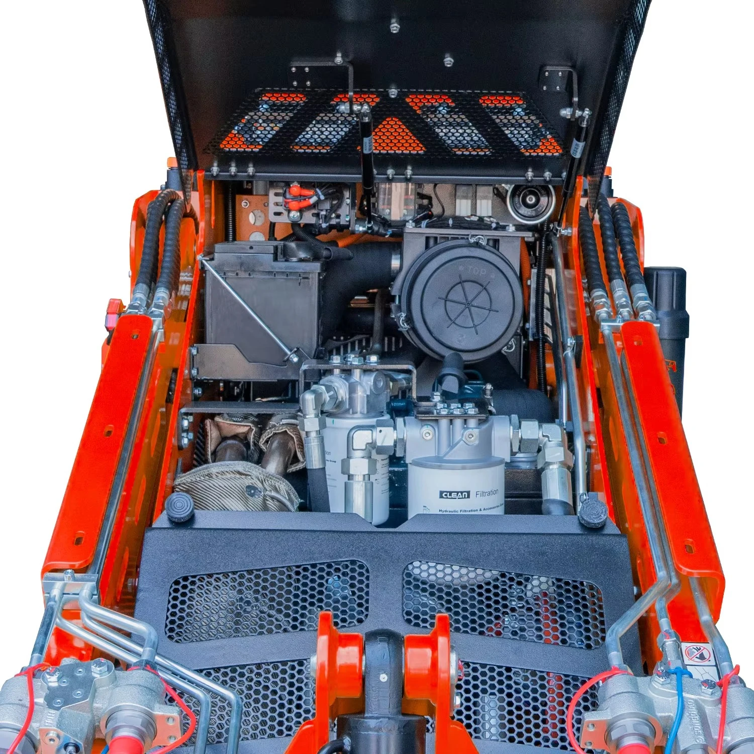 جرافة انزلاقية مخصصة مع شفرة إزالة الثلج وفرشاة الاعشاب، محمل مدمج متعدد الوظائف للمزرعة والحديقة والطرق