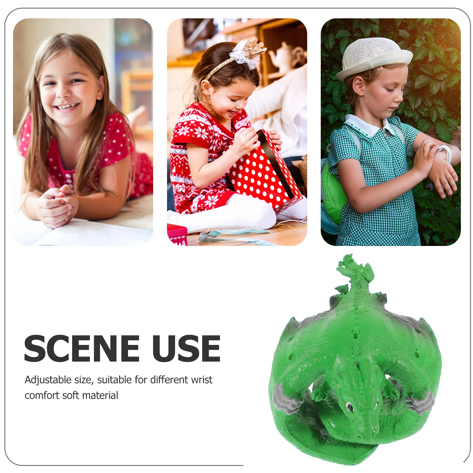 Bracciale schiaffo con dinosauro Bracciale flessibile in TPR per bambini Regalo per feste Festival Aula Bomboniere per compleanno Accessorio per il tempo di gioco