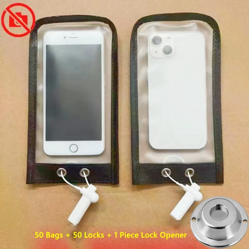 50 Sets High-quality PU leather + PVC Phone Bag Anti Camera Bag Privacy Phone Pouch For Wedding Party & Confidential Use view 2