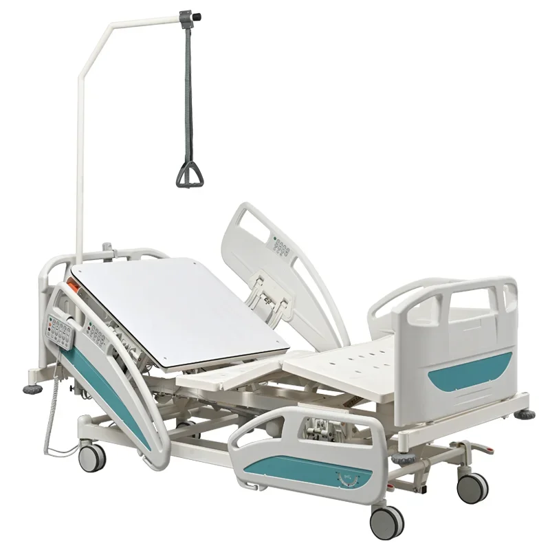 

Hospital Bed with Monkey Bar Icu Bed 5 Function Multifunctional Medical Electric Care Bed with Cpr Function