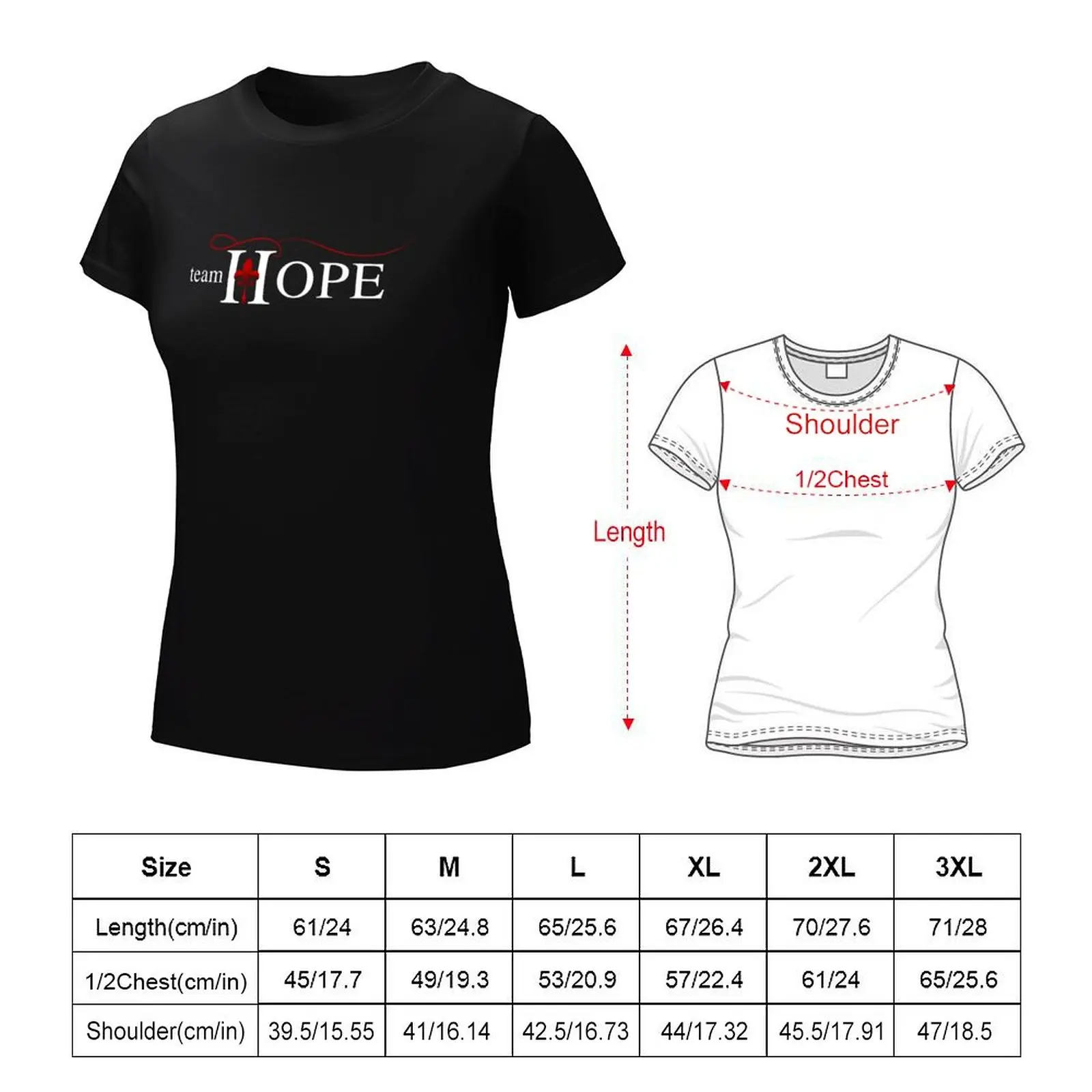 Team Hope-Camisetas gráficas para mulheres, roupas anime, camisetas de treino