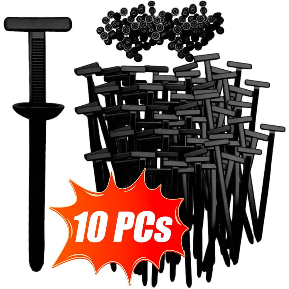 Universele Auto Nylon Kabelbinder Gespen Zware Zelfsluitende Zip Ties Houder met Pin Knop Bevestigingsmiddelen Auto UV-bestendige Banden