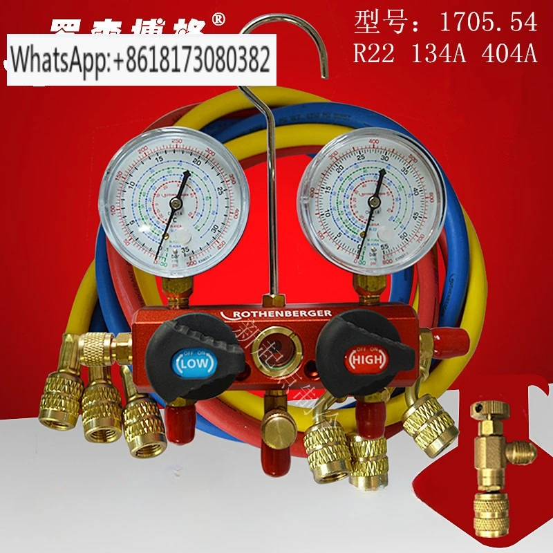 Imported air conditioning fluorinated gauge set, refrigerant, snow, and liquid dual gauge pressure gauge set, 1705.54R R22