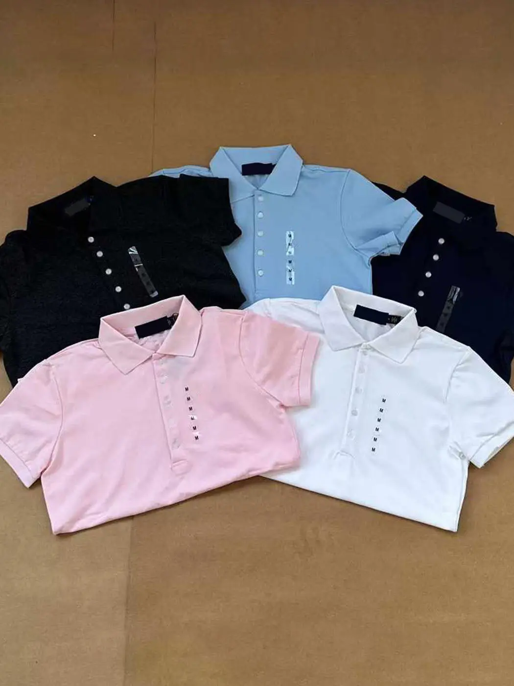 Women's Short Sleeve  Shirt Five Button Pure Color Henry Collar Daily Versatile Flip Collar Cool Feeling Spring 2026