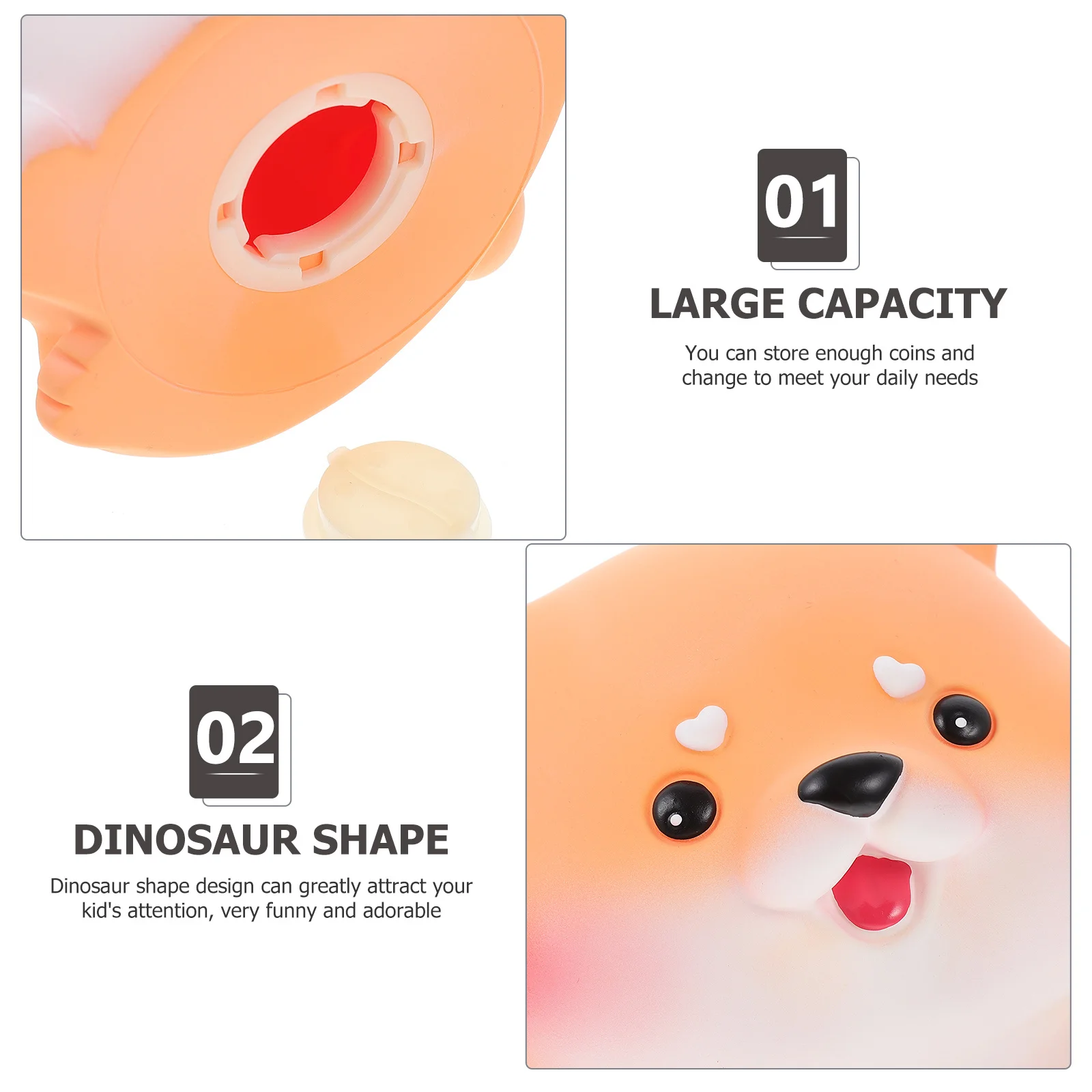 

Creative Coin Bank Vinyl Cartoon Piggy Bank Kids Money Holder Home Ornament Money Saving Box Shaped Coin Jar