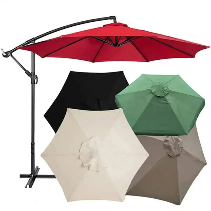 Outdoor Patio Sunshade Waterproof Umbrella Replacement Cloth without Stand Outdoor Garden Patio Banana Umbrella Cover Waterproof