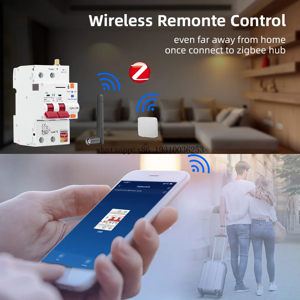 Factory  Zigbee Smart Circuit Breaker 2P 4P 1-63A Automatic Switch Leakage Protection With Alexa  App