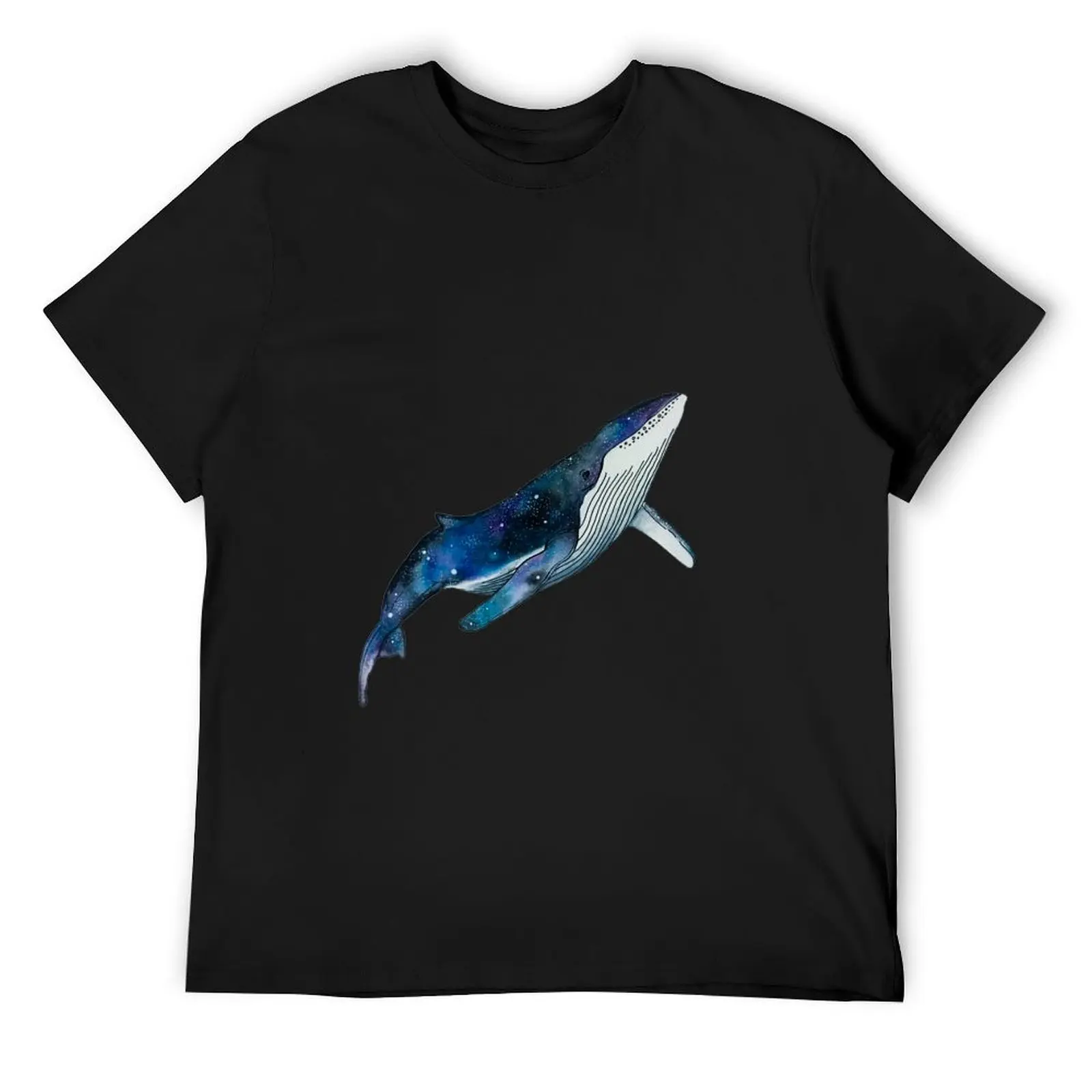 Watercolour galaxy humpback whale T-Shirt oversized t shirt customs Men's t-shirts