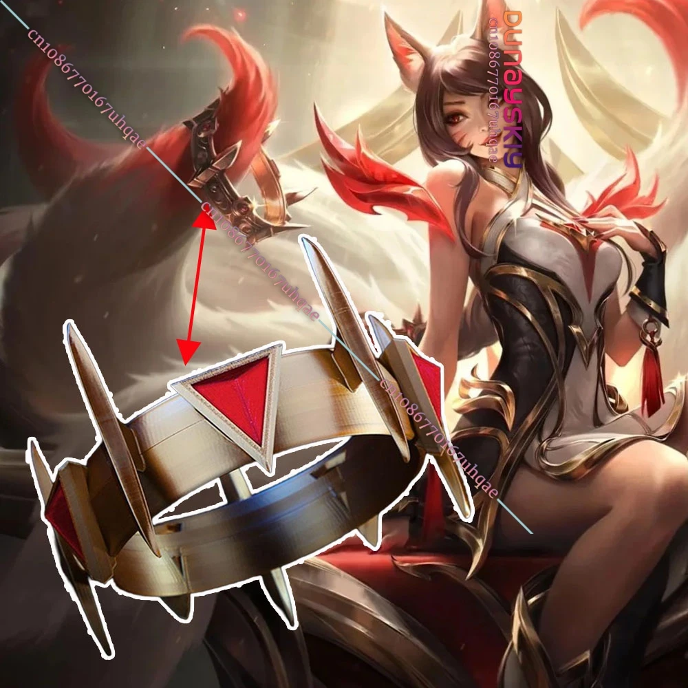 

CosplayInmortal Ahri Inmortal ahri Crown Ball Cosplay Props Handmade PVC Material 22CM Ahri Role-playing Handheld Crown Props