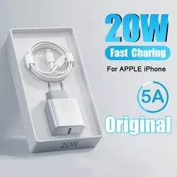 Euro Regulation PD 20W Original iPhone 13 12 11 14 Pro Max USB C Fast Charger iPhone 14 Plus XR X XS Max iPad