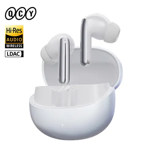 QCY MeloBuds Pro 46dB ANC 무선 이어폰 고해상도 LDAC Bluetooth 5.3 이어버드 6 마이크 다중 지점 연결 이어폰 감지