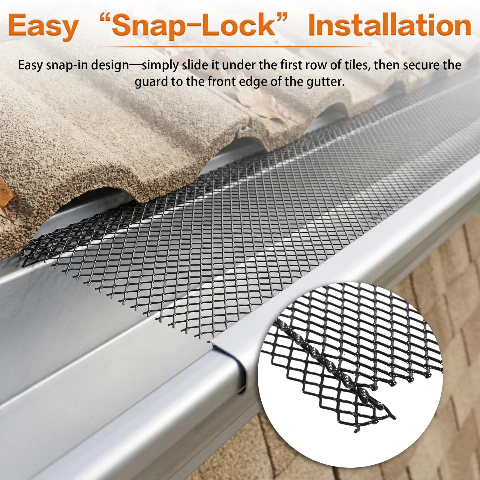

70 шт. Защитные сетки для водосточных желобов из нержавеющей стали, микросетка, 6 дюймов x 210 футов, для защиты от листьев и осадочных вод