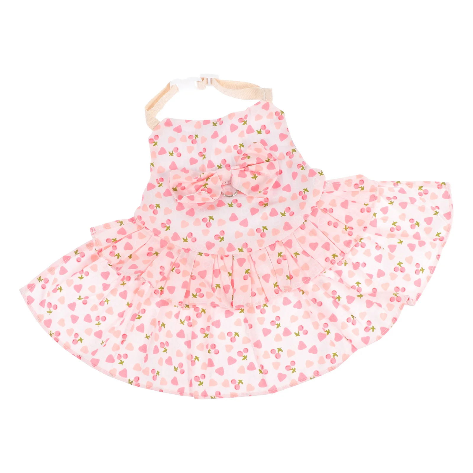 

1 set Rabbit Dress Small Animal Printing Clothes Leash Pet Bunny Garment Comfortable Fit Decorative Traction Rope Pet Supplies