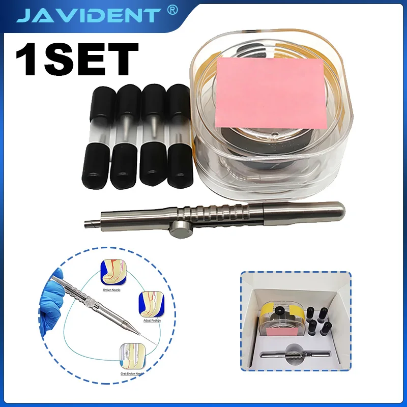 1Set JAVIDENT Dental Paste Dispenser Root Canal File Retriever Endodontic Instrument Set For Removing Broken Endo Files