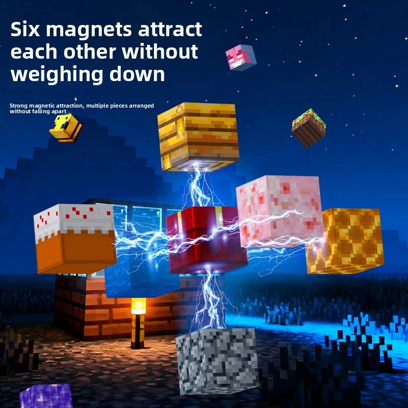 20-300pcs Magnetic Building Blocks Stacking Magnet Cube DIY Model Construction Set STEM Magnet Toys for Children Boys Girls Gift