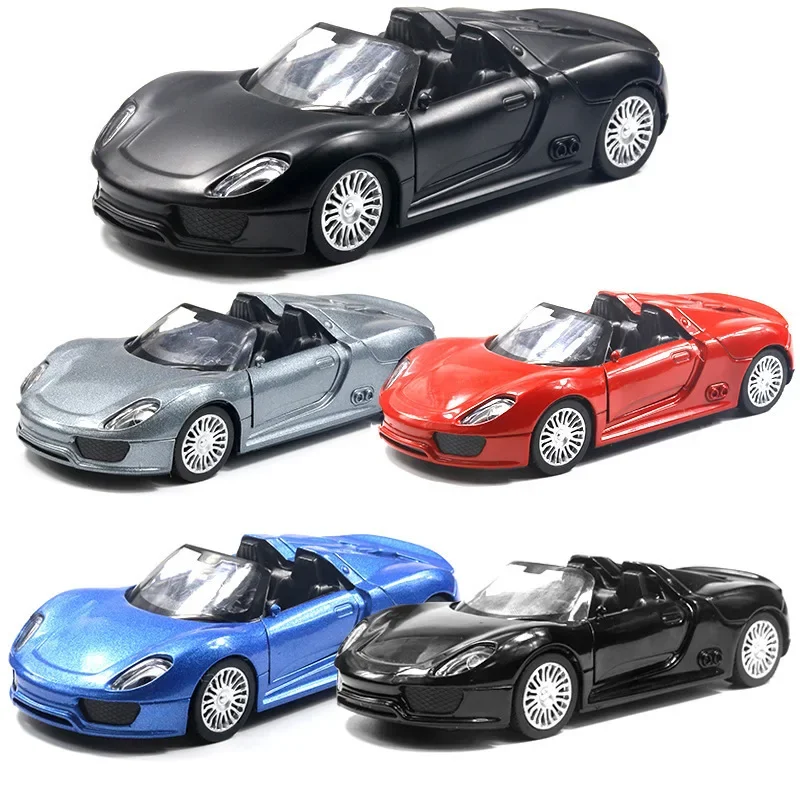 1: 36 alloy Porsche 918 sports car model, children's door opening rebound toy car, cake ornaments, baking decorations, gifts