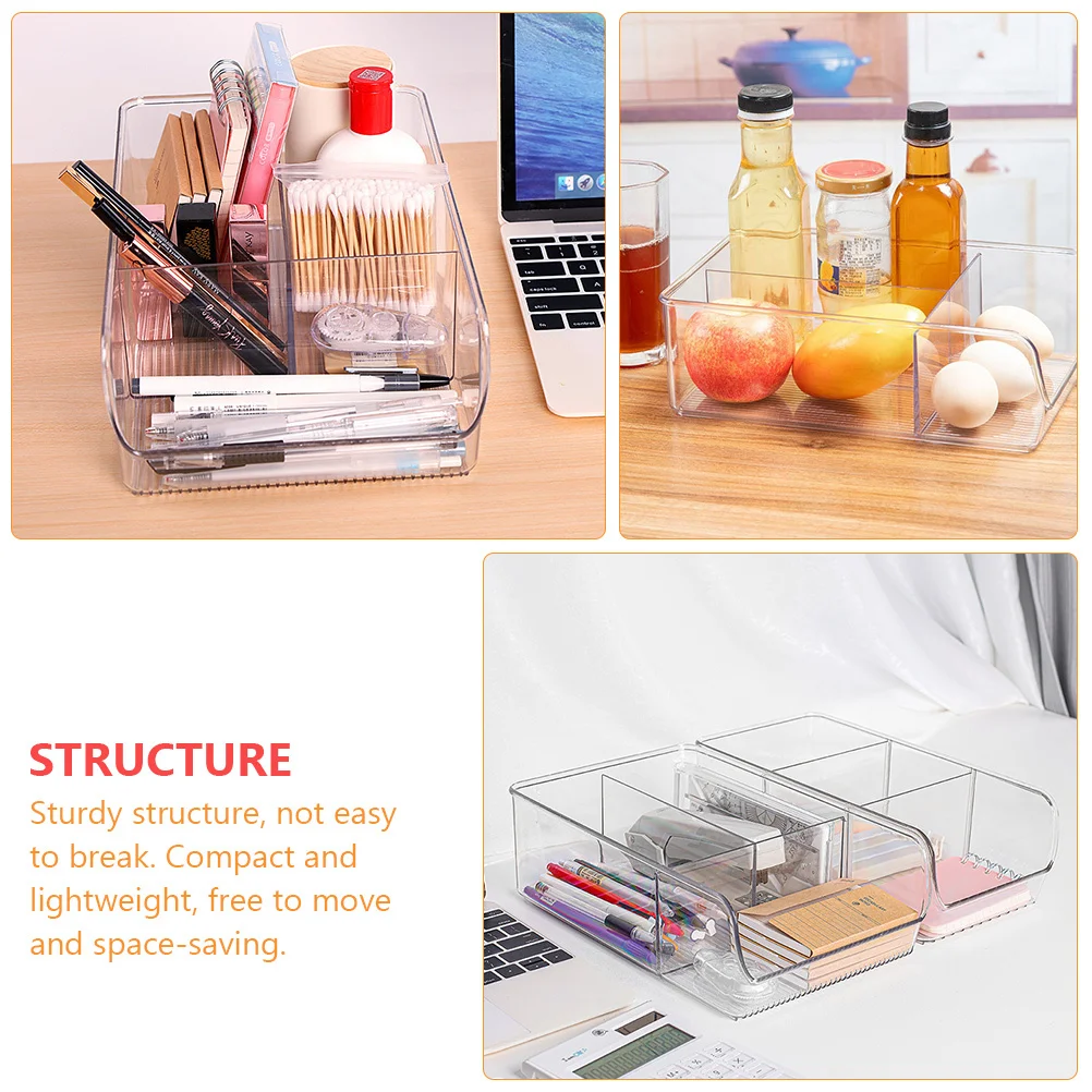 

1Pcs Makeup Storage Box Transparent Plastic Multi-Slot Compact Organizer Case Desk Storage Holder for Lipstick Nail