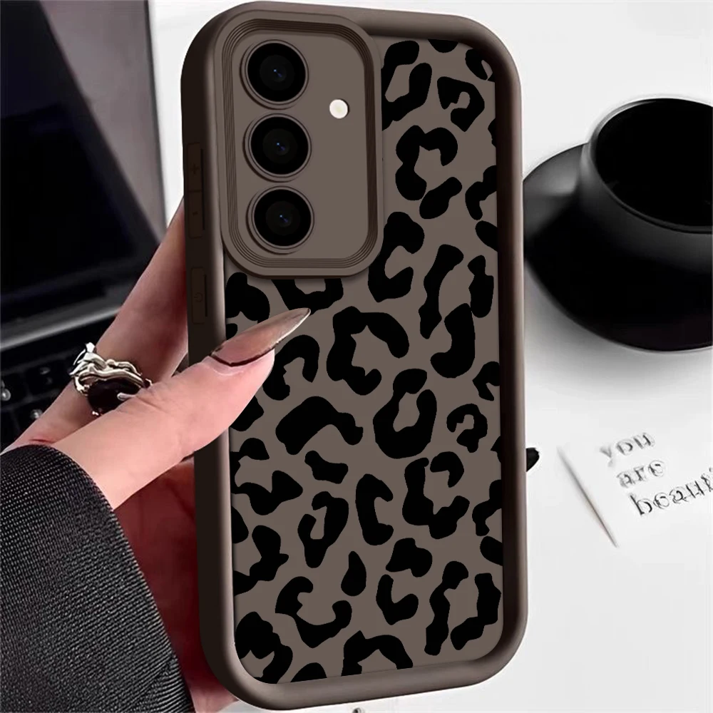 INS Leopardenmuster Handyhülle für Samsung Galaxy S25 S22 S21 S23 S20 S24 Ultra FE A35 A15 A25 A55 Note 20 Plus 5G Soft Cover – Detail 8