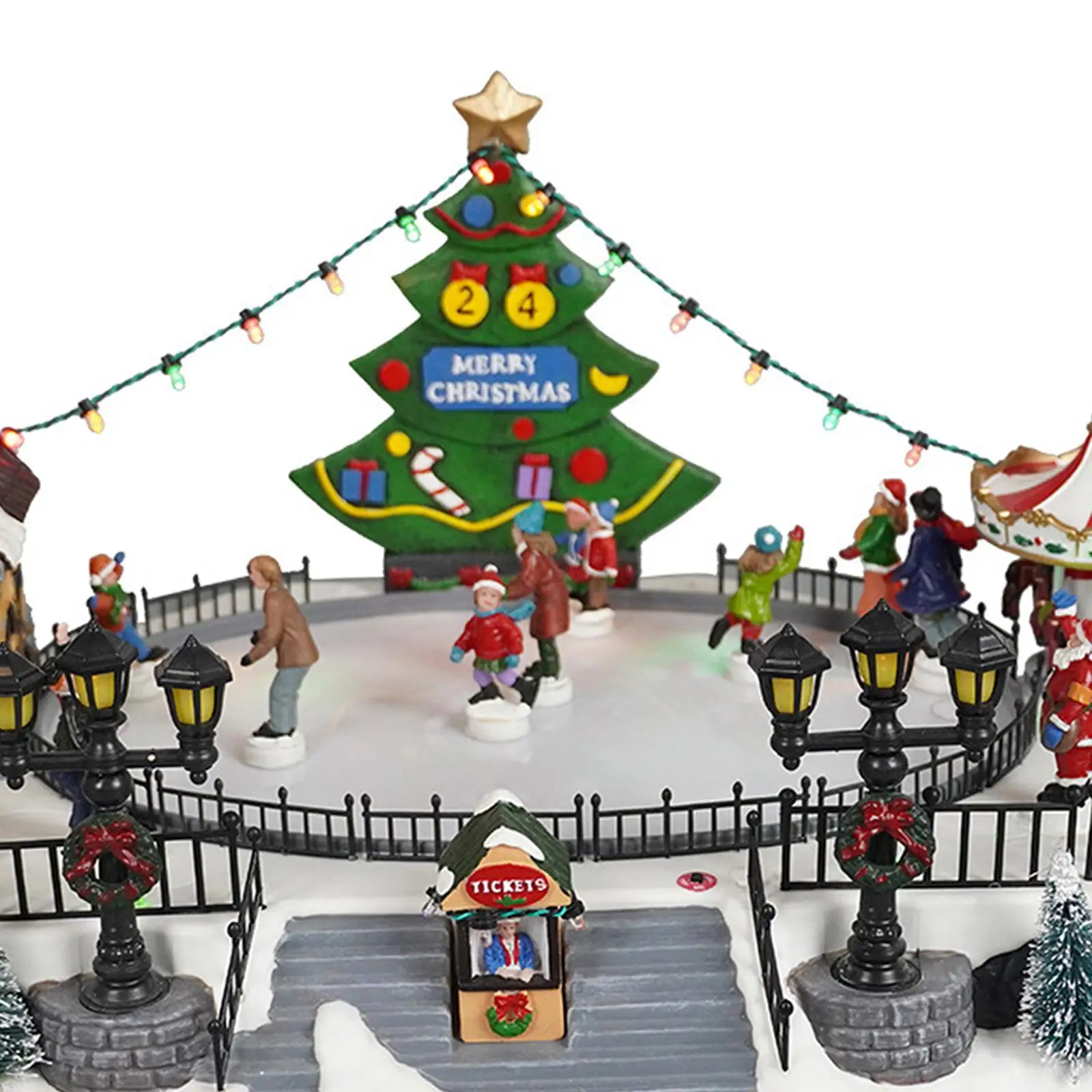 Christmas Music House Lighted Crafts Music House Collectable Figurine for Kitchen Table Centerpieces Fireplace Festivals Bedroom