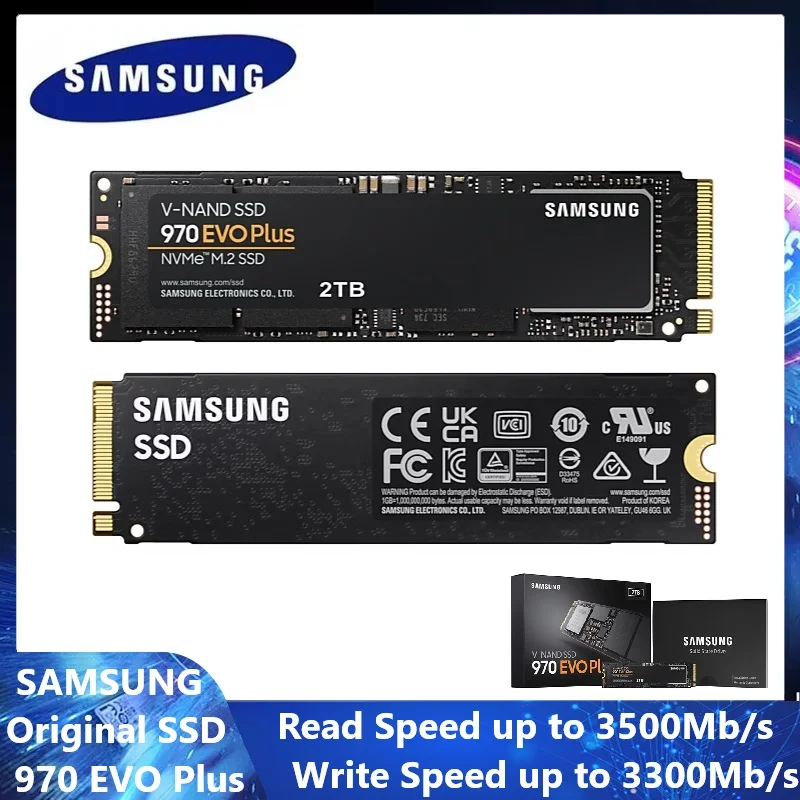 

Original SAMSUNG 970 EVO Plus SSD Internal Solid State Drive MLC NVMe M.2 2280 PCIe 3.0x4 250GB 500GB 2TB Hard Disk disco duro