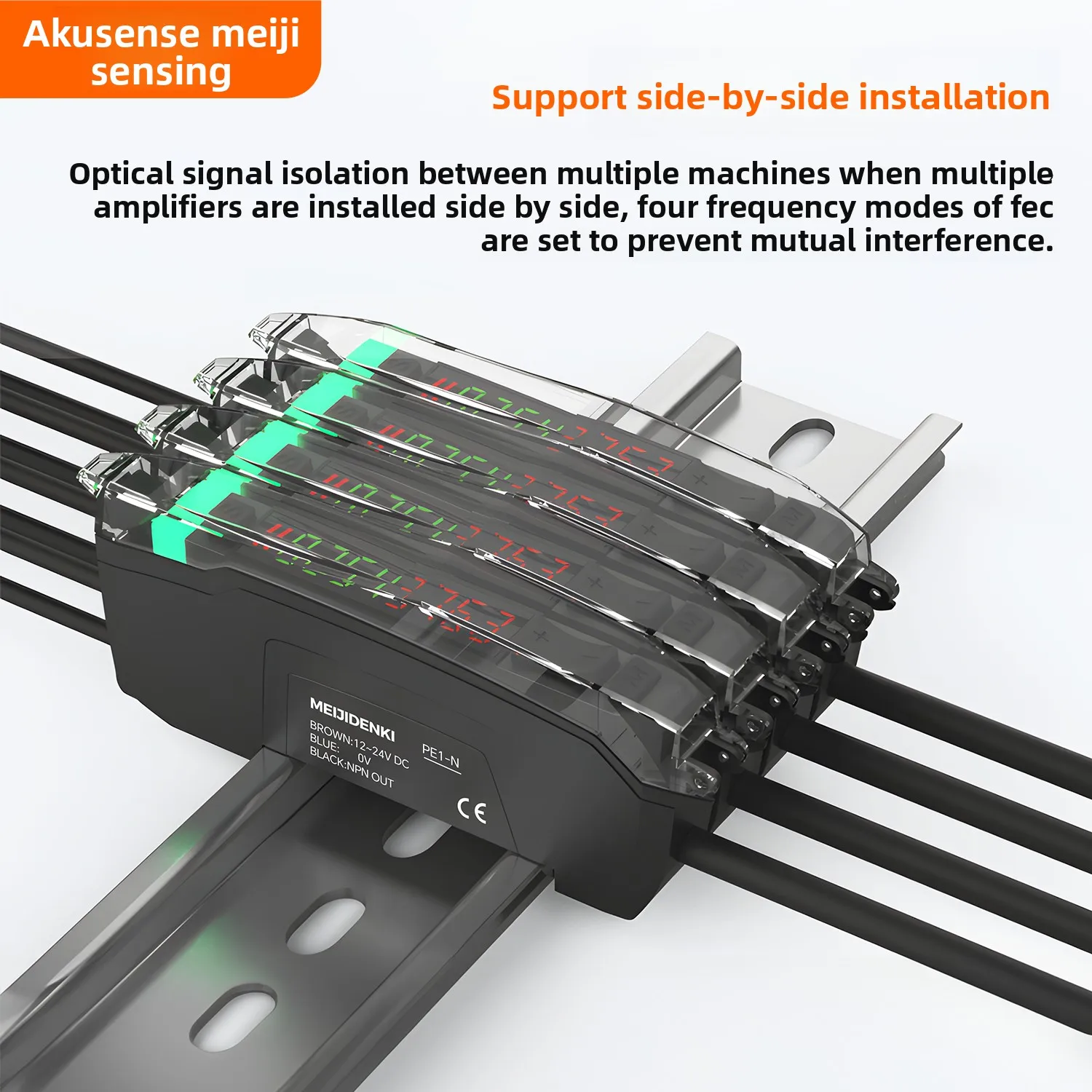 Akusense High-Speed Through-Beam Diffuse Reflection Photoelectric Switch Sensor PE1-N NPN Output 0.1ms Response Time Dual Optic