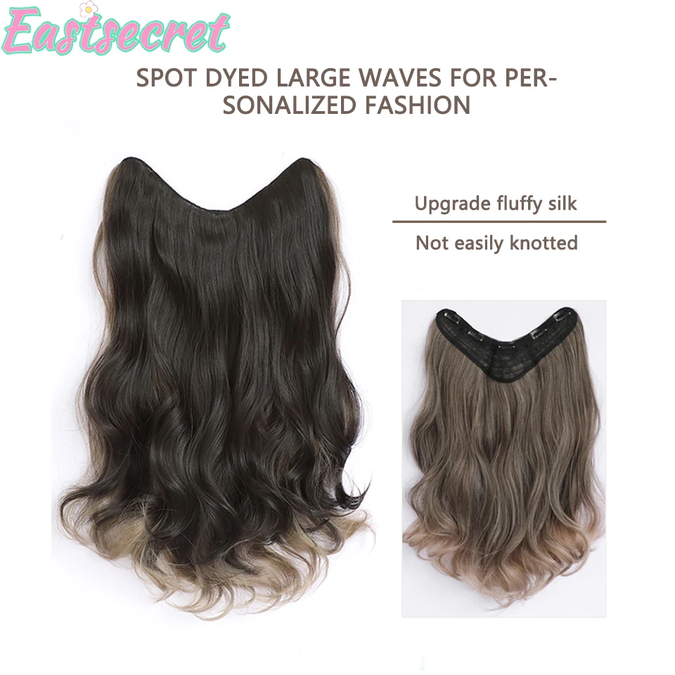 EAST Synthetic Long Curly Hair Gradient Paris Painted Wig Patches With Increased Hair Volume And Fluffy Hair Extensions image 3