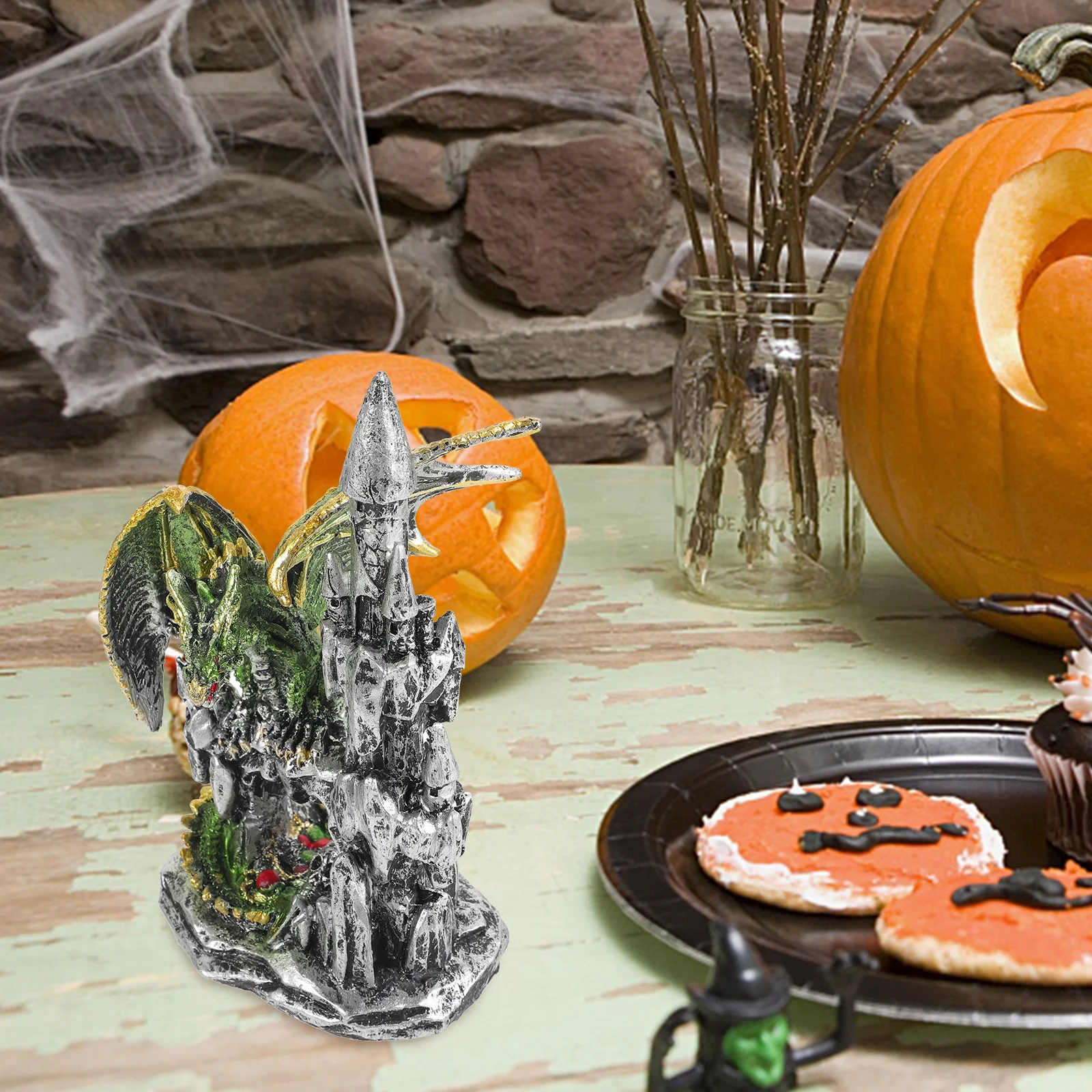 

Decoration Castle Dragon Ornament Halloween Table Decorations Indoor Animal For Statue Party