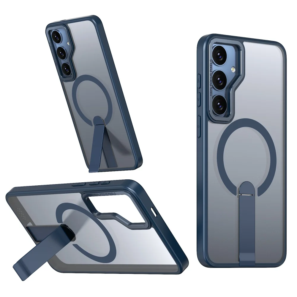 Luxuriöse MagSafe Kabellose Magnetische Ladestation Hülle für Samsung S26 S25 S24 S23 Ultra Plus S24 FE Edge Halter Transparente Abdeckung 8