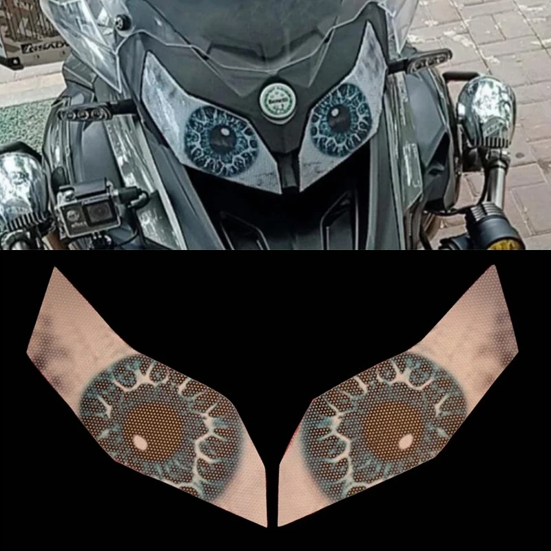 

Motorcycle Accessories 3D Front Fairing Headlight Sticker Guard Sticker For Benelli TRK502 TRK 502 Jinpeng 502 Jinpeng502