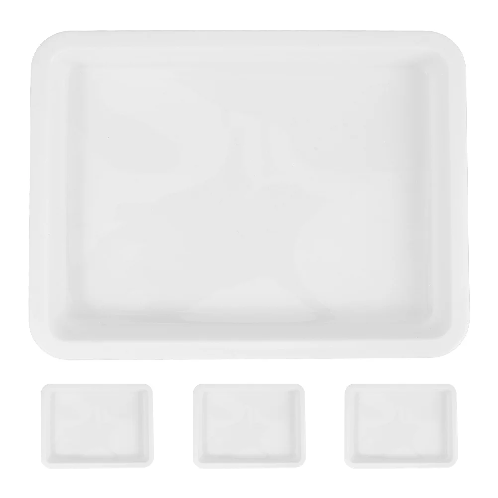 4 قطعة صواني بلاستيكية كبيرة للاستخدام في المختبر، سهلة التنظيف والحفاظ على صينية الاحتواء الكيميائية، صواني بلاستيكية كبيرة، صينية المختبر #2