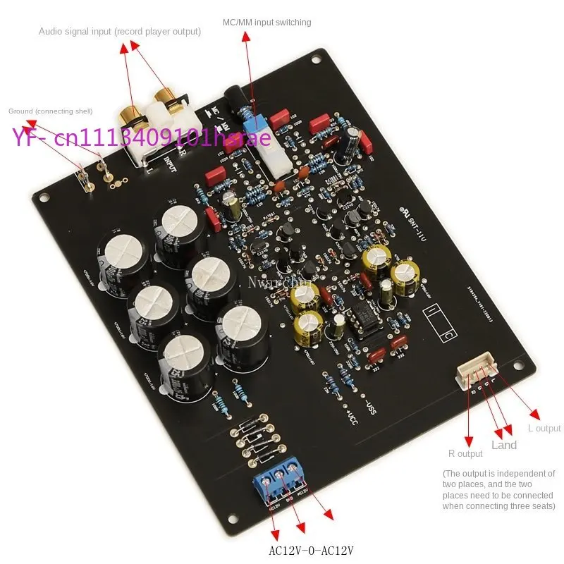MC MM Phono Preamplifier Board 5532 OP AMP HiFi Audio Preamp Reference Classic Circuit